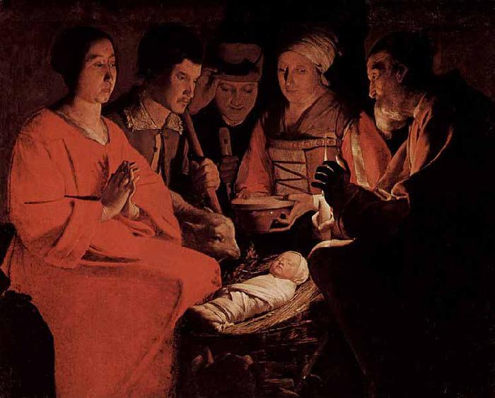 Georges de La Tour The Adoration of the Shepherds oil painting image
